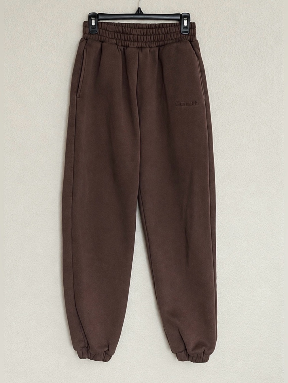 Comfrt Relaxed Brown Fleece Joggers with Elastic Waist